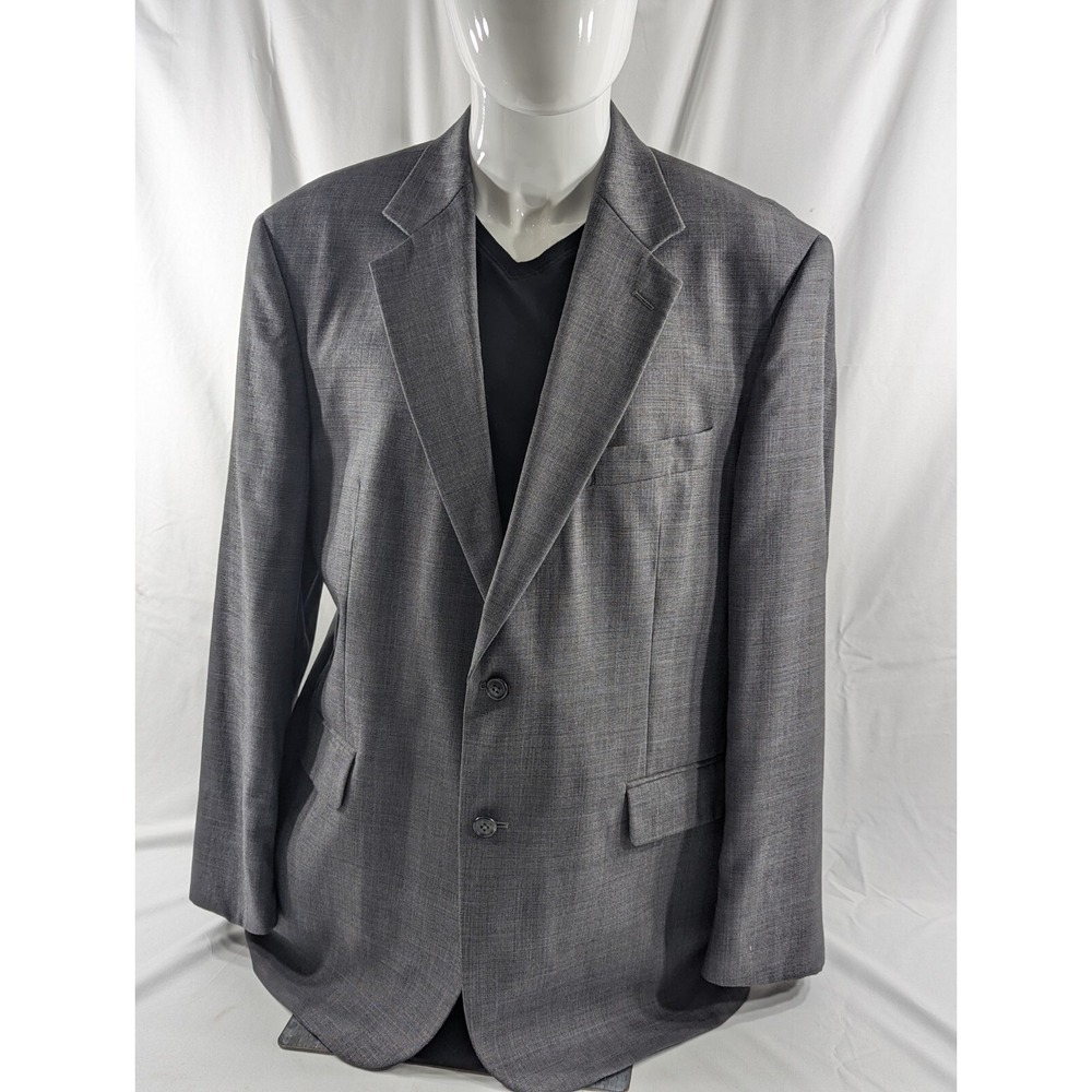 Stafford Blazer Sport Coat Jacket Dark Gray Wool 44R  Subtle‎ Glenn Check EUC